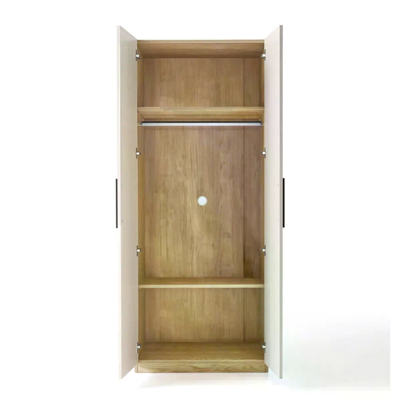 Tủ Quần Áo 2 Cánh Hiện Đại – Màu Trắng Phối Gỗ - ATF1007