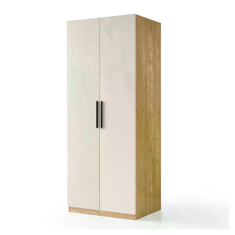 Tủ Quần Áo 2 Cánh Hiện Đại – Màu Trắng Phối Gỗ - ATF1007