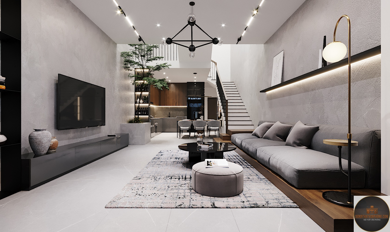 xu hướng màu nội thất tối giản