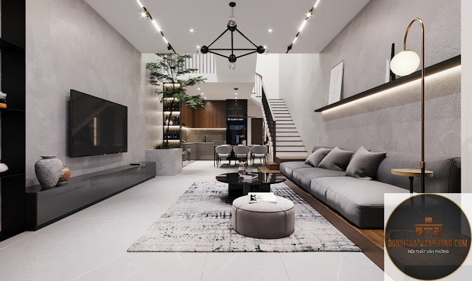 xu hướng màu nội thất tối giản