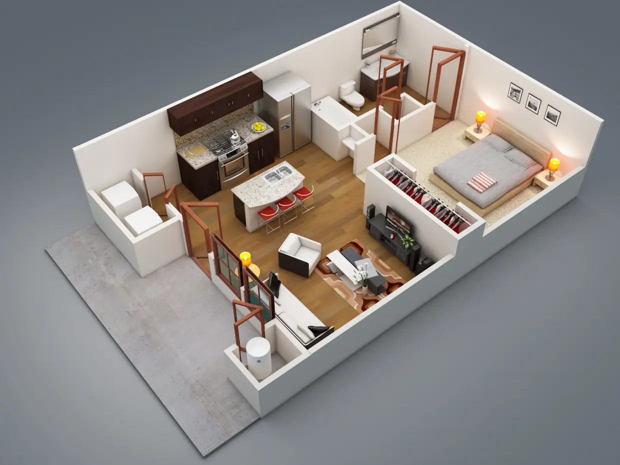 xu hướng nội thất căn hộ 50m2 - Hình 2