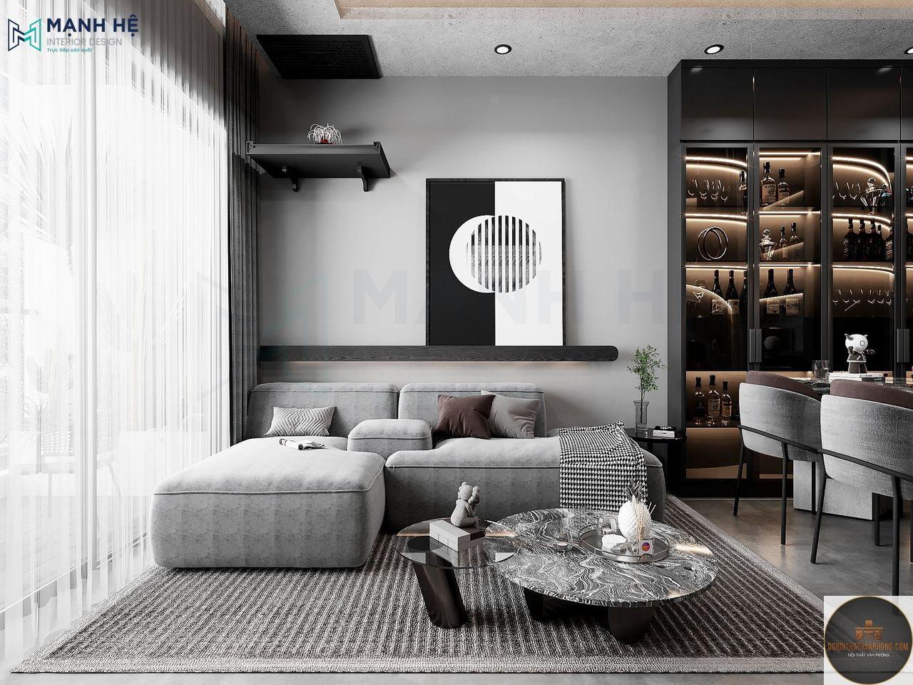 xu hướng nội thất căn hộ 70m2 - Hình 2
