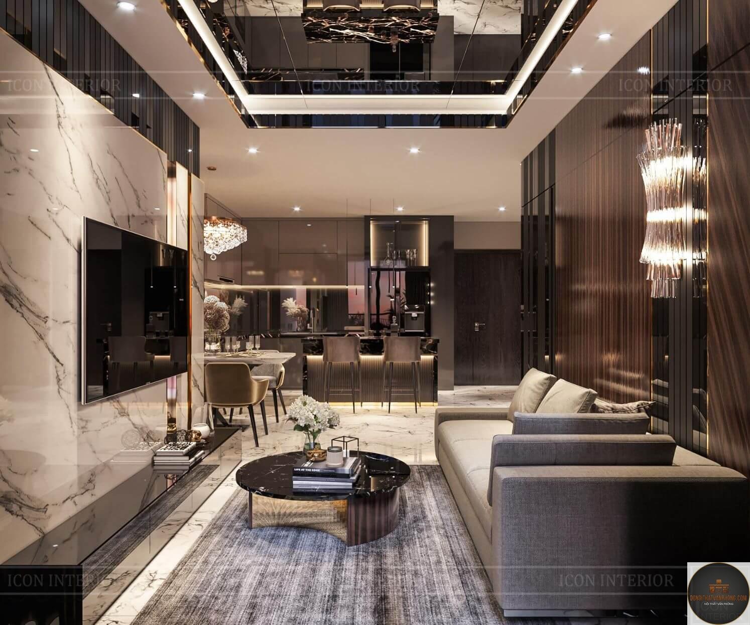 xu hướng nội thất căn hộ 70m2 - Hình 4