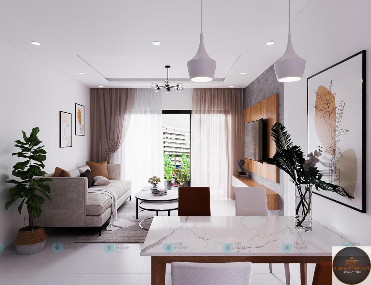 xu hướng nội thất căn hộ 70m2 - Hình 1