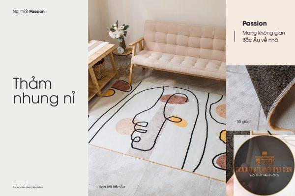 xu hướng thảm tối giản