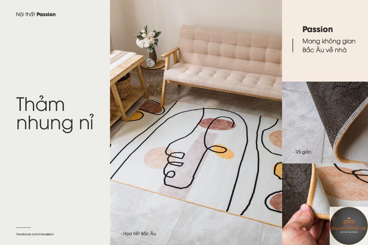 xu hướng thảm tối giản