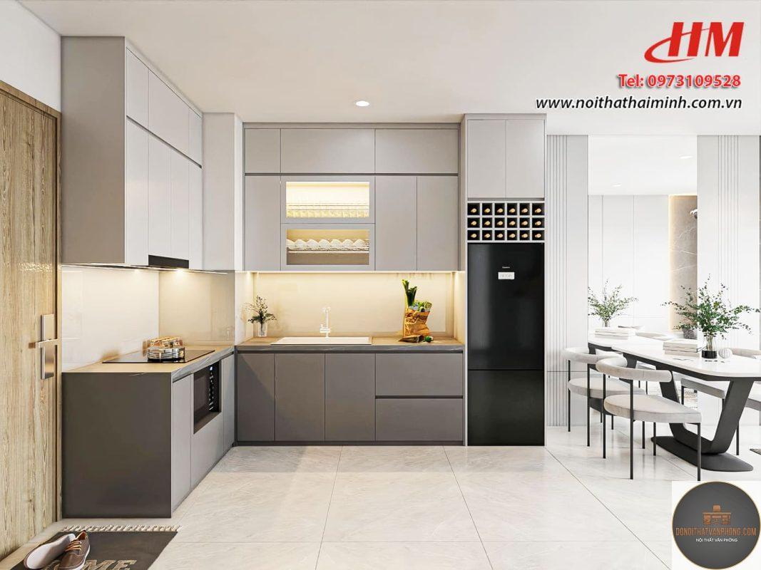 xu hướng tủ bếp chữ l