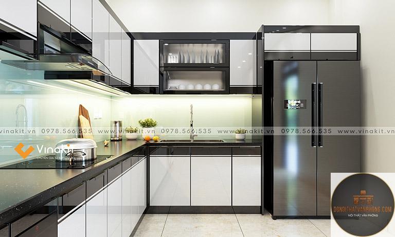xu hướng tủ bếp không tay nắm