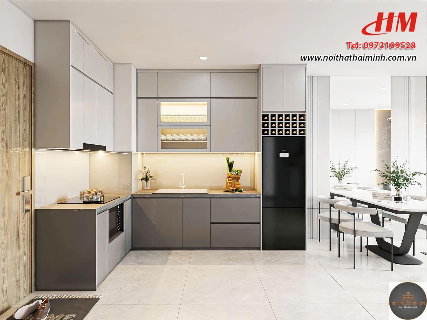 xu hướng tủ bếp kịch trần - Hình 3