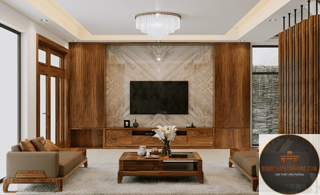 xu hướng tường ốp gỗ