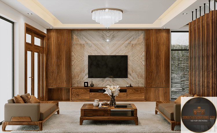 xu hướng tường ốp gỗ